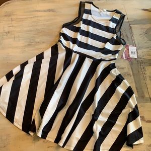 ADORABLE Black and Cream Dress